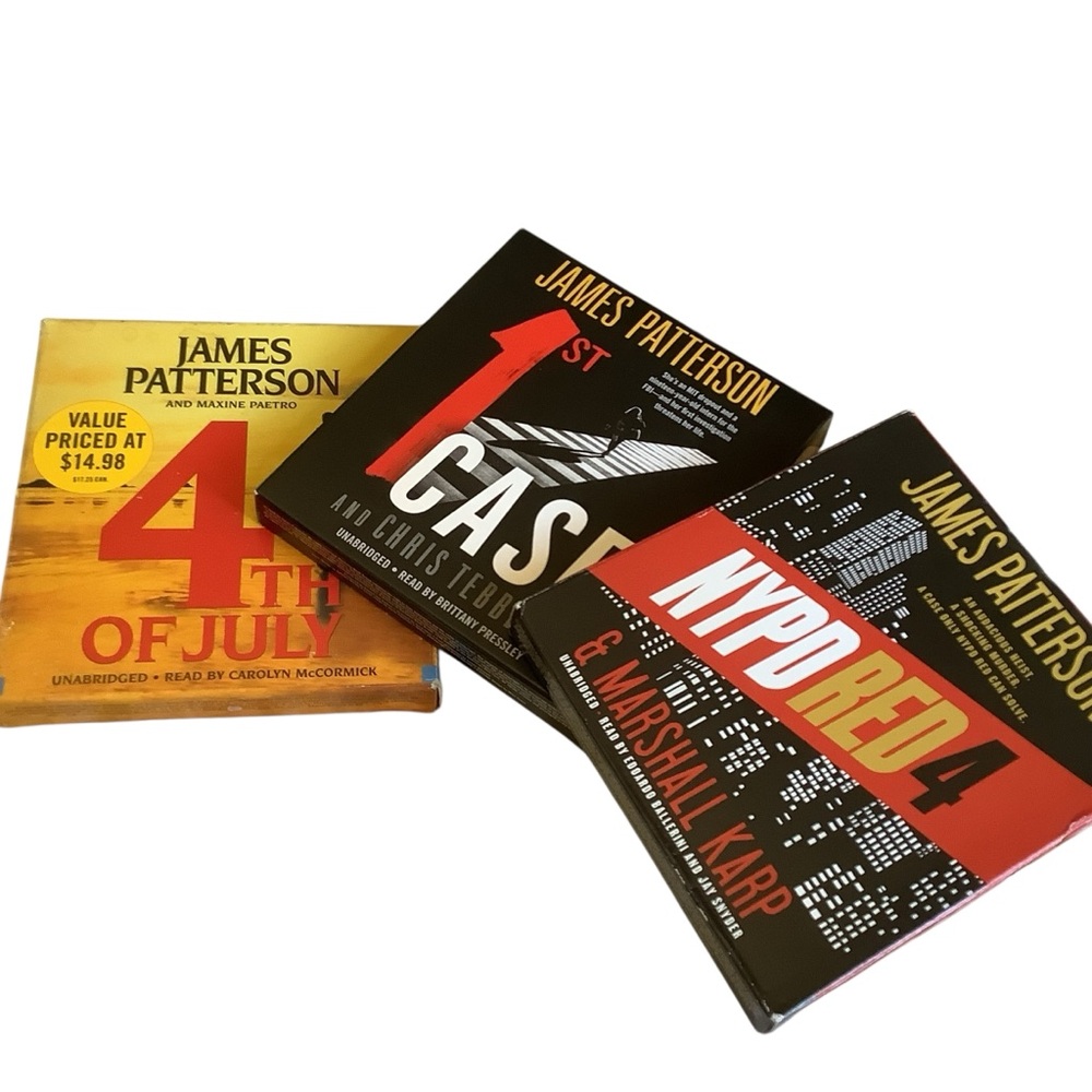 Lot of 3 James Patterson Audiobooks on CD Unabridged